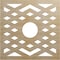Ekena Millwork Chevron Wood Fretwork Pierced Ceiling Medallion, Birch, 36"OD x 9 3/8"ID x 1/4"T CMWP36X36X0250CHBI - alternate 1